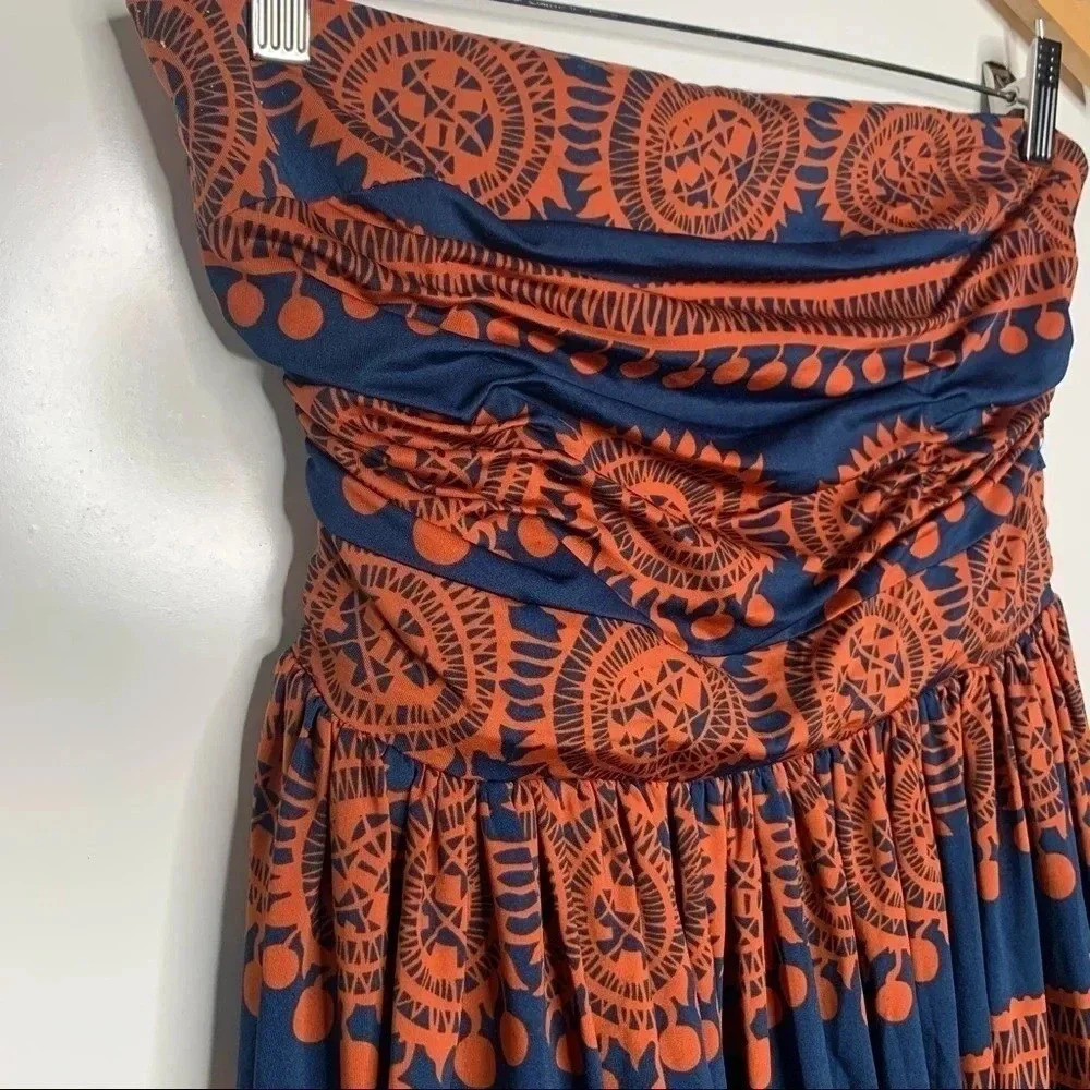 Anthropologie Girls From Savoy Oxidized Medallions Strapless Tulle Dress Size XS - Picture 8 of 12